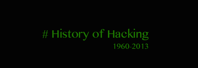 History & Timeline of Hacking