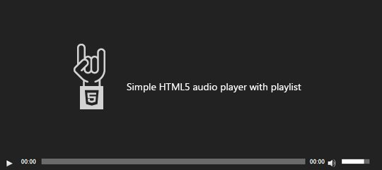 Simple HTML5 audio player with playlist